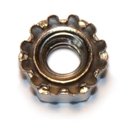 Midwest Fastener External Tooth Lock Washer Lock Nut, #10-24, 18-8 Stainless Steel, Not Graded, 15 PK 33784